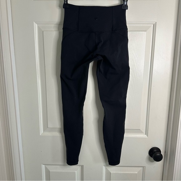 Lululemon Wunder Under 25” Black High Rise Mesh Pants Align Luon Times 7/8 - Picture 2 of 6